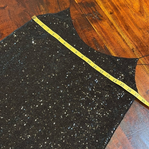 Ralph Lauren Collection Embellished Sequin Tank Top Black 8 - Picture 7 of 9